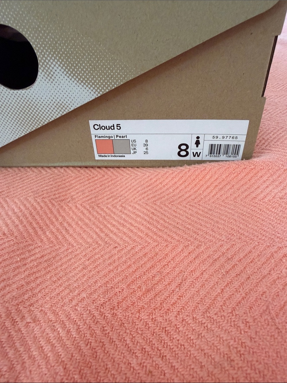 On Running Coral and Light Gray Cloud Sneakers - Picture 3 of 4